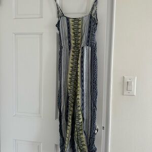 BCBGeneration Green Spaghetti Strap Maxi jumpsuit